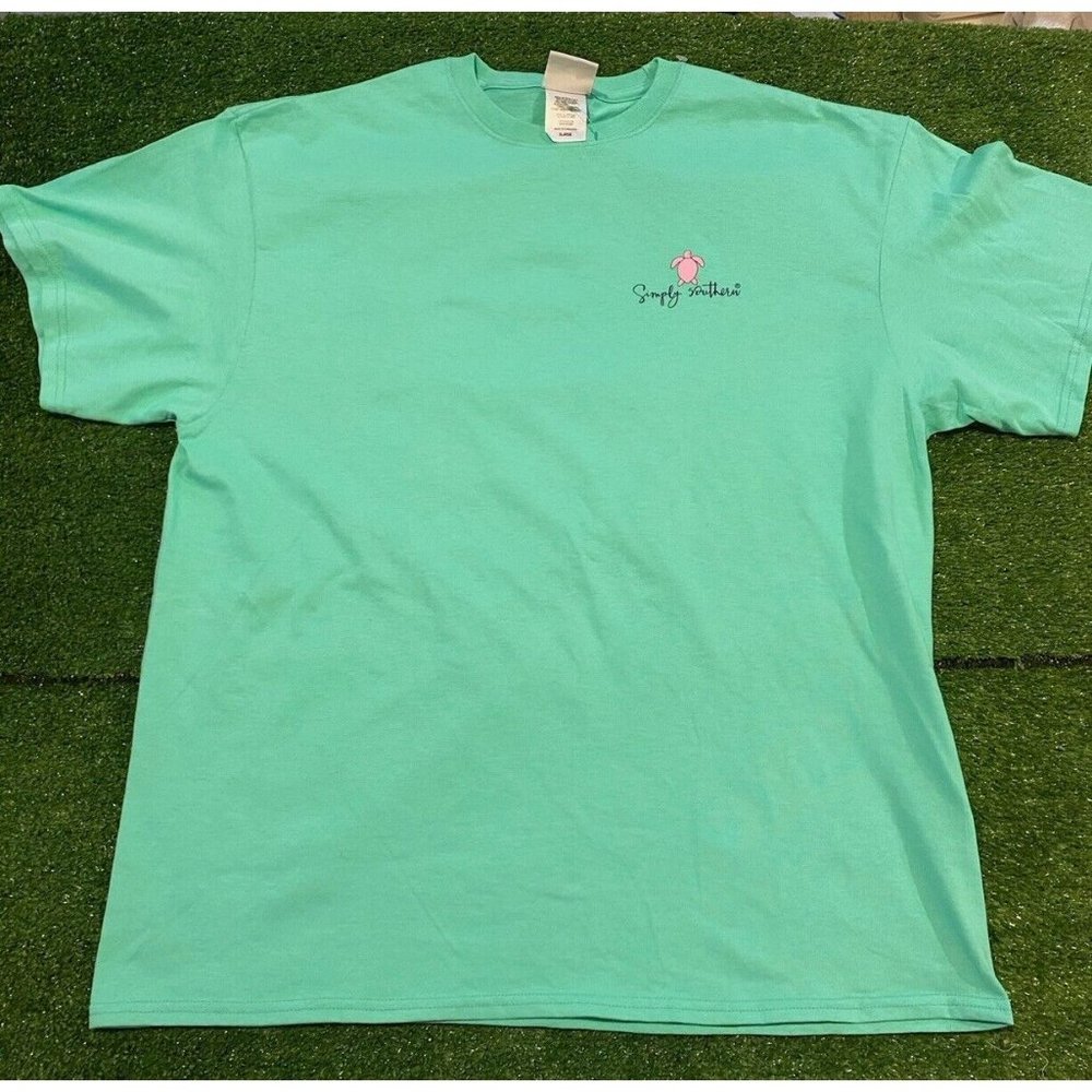 Womens Simply Southern Softball tshirt XL green for the love of softball